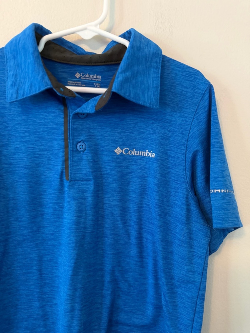 Columbia Boys' Blue Short-Sleeve Polo - Picture 2 of 3